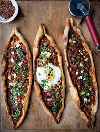 Turkish Flatbread Vegetarian Pide Recipe Food Recipes Turkish Recipes