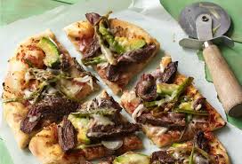 Carne Asada And Cebollitas Pizza Recipe Carne Asada Mexican Food Recipes Patis Mexican Table