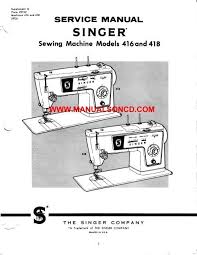 Singer 416 418 Sewing Machine Service Manual Sewing Machine Service Sewing Machine Service Manuals Sewing Machine Manuals