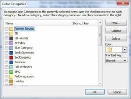 Outlook Categories And Color Categories