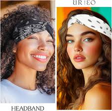 Urieo Boho Women Headband Stretchy Bandanas Headband Turban Paisley Print  Hair Band Sport Knotted Hair Wrap for Women and Girls(Pack of 4) (A) : ...
