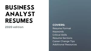 business analyst resume guide [2020]