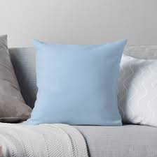 Baby Blue Solid Color Decor Throw Pillow By Garaga Redbubble
