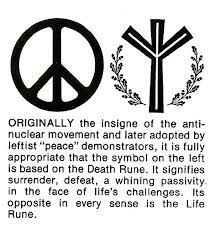 Let's look into this …. Enzo Saldivar On Twitter The Peace Symbol Is The Algiz Rune Turned Upside Down To Signify The Opposite Of Empowerment Occult