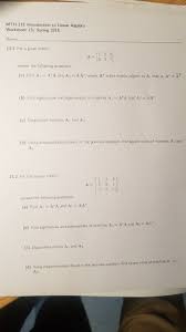 These algebra worksheets are great for any classroom. Solved Mth 215 Introduction To Linear Algebra Worksheet 1 Chegg Com