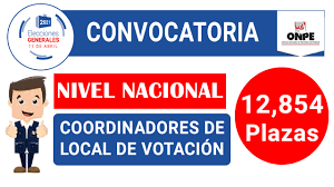 En perú he tenido la oportunidad de conversar y discutir mis ideas con empresarios y amigos. Onpe Elecciones 2021 Coordinadores De Local De Votacion A Nivel Nacional 12 854 Plazas