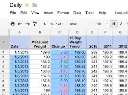 The Data Diet How I Lost 60 Pounds Using A Google Docs