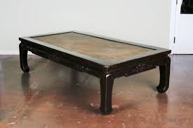 Large Chinese Lacquer And Rattan Day Bed Coffee Table Furniture Oriental Furniture