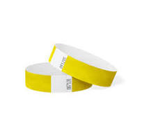 Nfc Wristbands Disposable Wristbands For Events Paper Wristbands With NFC,  NTAG®213, Tyvek, Single Use, Yellow