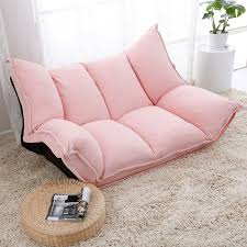 Adjustable Fabric Folding Chaise Lounge Sofa Chair Floor Couch Living Room Furniture Sofa Daybed Sleeper Leisure Gam Floor Couch Gaming Sofa Chaise Lounge Sofa