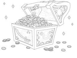 An empty treasure chest and a single necklace coloring page to color, print and download for free along with bunch of favorite treasure chest coloring page for kids. Online Coloring Pages Coloring Page The Treasure Chest Treasure Chest Coloring Pages For Kids