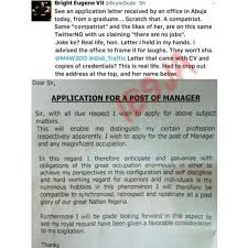 11:22am on feb 04, 2013. Man Shares An Application Letter Written By A Female Nigerian Graduate In Abuja Jobs Vacancies Nigeria