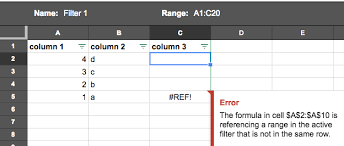 If your sheet includes a header row, freeze the first row. Arrayformula Column Disappears When Sorting In A Filter View In Google Sheets Stack Overflow