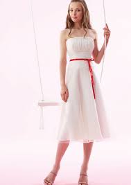 White Bridesmaid Dress With Red Ribbon Satin Bridesmaid Dresses Bridesmaid Dresses Popular Bridesmaid Dresses