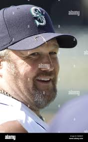 Stand-up comedian and actor Daniel Lawrence Whitney, better known by the  stage name Larry the Cable Guy, attends a game between the Seattle Mariners  and the Boston Red Sox at SAFECO Field