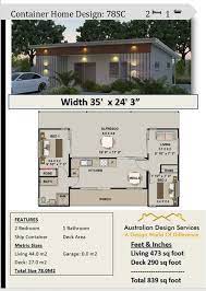 This modern shipping container apartment block is formed by combining two 2 bedroom housing units floor plan layout | sheltermode homes. Shipping Container Concept Blueprint Plans For Sale 3 Etsy