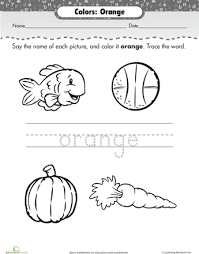 Things That Are Orange Worksheet Education Com Worksheets Color Education Com