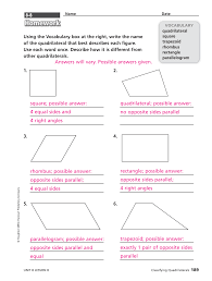 Write the measurements at your completed. Http Rasmussen4th Weebly Com Uploads 2 1 3 2 21326558 Unit 8 Lesson 8 Key Classifying Quadrilaterals Pdf