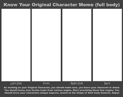 Know Your Original Character Meme Full Body Body Full Body Memes