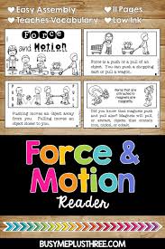 Force And Motion Worksheets Science Experiments Interactive Notebook Activities Force And Motion Interactive Notebook Activities Fun Worksheets For Kids