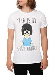 bob s burgers tina is my spirit animal t shirt hot topic animal tshirt white tee shirts nerd shirts