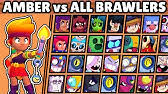 You can unlock 8 brawlers through the trophy road simply by collecting trohpies. Amber Vs All Brawler 15 Power Cubes Brawl Stars Youtube