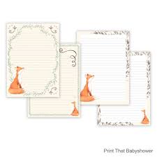 Free printable english handwriting practice worksheets in print manuscript and cursive script fonts even in this digital age, the art of handwriting has not lost its importance in education. Fox Printable Writing Paper Stationary Paper Letter Writing Set Fox Note Paper Printable Journal Pages Fox Scrapbooking Paper By Print That Paperie Catch My Party