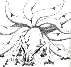Somehow, something got screwed up along the way, and naruto and the fox have some parts hacked off. Drawing Nine Tails Anime Drawings Naruto