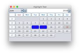 Java Highlighting Specific Dates In Jcalendar Cell Stack Overflow