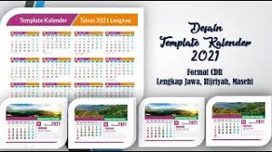 Als jahresübersicht im taschenkalender, als bürokalender für die schreibunterlage oder an die wand. Download Template Kalender 2021 Format Cdr Lengkap Jawa Hijriyah Yang Siap Edit Kanalmu