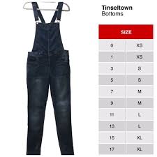 size large tinseltown denim couture bib overalls