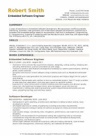 Embedded Software Engineer Resume Samples Qwikresume