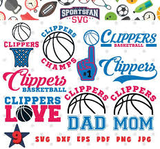 Losangelesclippers Laclippers Clippers Labasketball Basketball Team Collection Svg Dxf Jpg Png Basketb Basketball Teams Basketball Mom La Basketball
