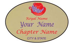 Gold Oval Name Badge Artwork 143 Name Badges Badge Chapter Names