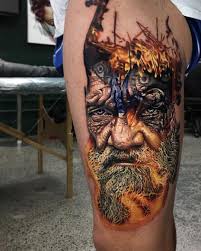 Perfect Color Tattoo Of Viking Piece Motive Done By Tattoo Artist Ben Kaye From Orewa New Zealand Viking Tattoos Tattoos Incredible Tattoos