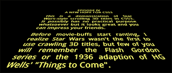 Download Star Wars 3d Scrolling Text In Css3 Sitepoint
