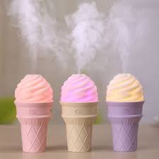 Ice Cream Ultrasonic Humidificador Usb Air Humidifier For Car Home Aromatherapy Essential Diffuser With Aroma Lamp Informat Air Humidifier Humidifier Ice Cream