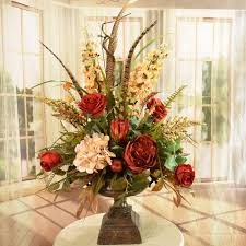 Unique and elegant large indoor vase for living rooms, hallway, shops, offices, hotels, and restaurants. Floral Home Decor Large Silk Flower Arrangement With Feathers Reviews Wayfair