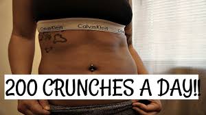 Strong abdominals don't always equate to a skinny midsection. 7 Day Ab Challenge 200 Crunches A Day Youtube