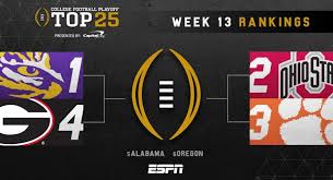 Imagine being a clemson player when the college football playoff committee announced its first rankings of the season on tuesday night. Ohio State Remains No 2 In The Latest College Football Playoff Rankings Waiting For Next Year