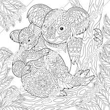 Coloring Pages Koala Bears Family Animal Coloring Book For Etsy Animal Coloring Books Animal Coloring Pages Coloring Books