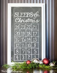 Christmas Chalkboard Countdown The Lilypad Cottage Christmas Chalkboard Christmas Advent Calendar Diy Christmas Advent
