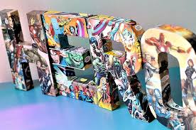 Diy Comic Book Letters The Love Nerds Comic Books Diy Comic Book Crafts Superhero Crafts