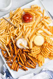 Sweet potato fries are a great healthier option to put on the table at dinner. Air Fryer Frozen French Fries Timings For All Types Plated Cravings