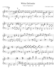 Download and print last christmas sheet music for alto sax solo by wham! Gods Nightmares White Defender Sheet Music For Piano Solo Musescore Com
