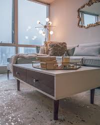 Baxton Studio Gemini Coffee Table In White Walnut Coffee Table Bed Bath And Beyond Table