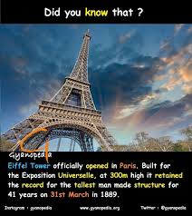 Nojoto Gyanopedia Facts Eiffel Tower English Quotes Nojot