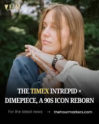 The '90s are calling and they've never looked better. The Timex Intrepid ×  Dimepiece Edition revives the bold dive-style icon once worn by JFK Jr.,  now reimagined for today by Brynn Wallner (@