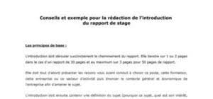 Modèle demande de stage bac pro assp : Exemples De Conclusions De Rapport De Stage