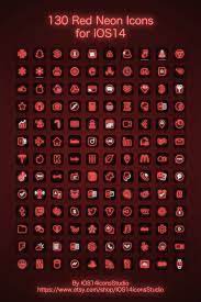 The style is a successor to skeuomophism—a design approach that incorporates renderings of familiar, outdated materials into current designs, and it had its heyday on 500 Red Neon Ios 14 App Icons Christmas Aesthetic For Etsy In 2021 Red Neon App Icon Wallpaper Iphone Neon